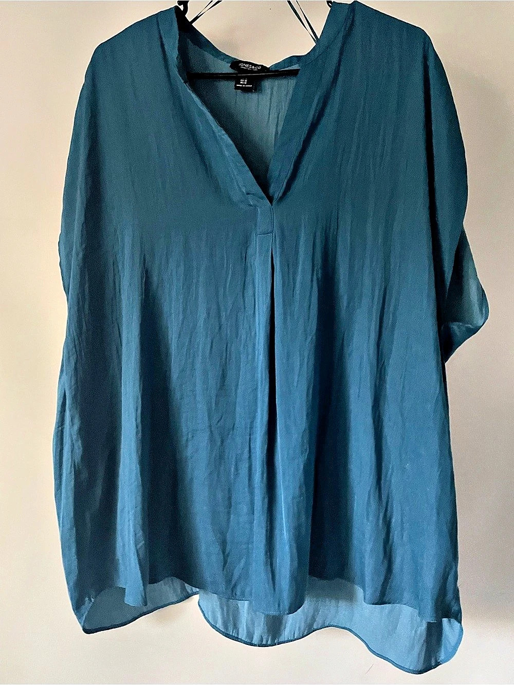 Jones New York Dark Teal V-Neck Tunic Size XL Loose Fitting14
